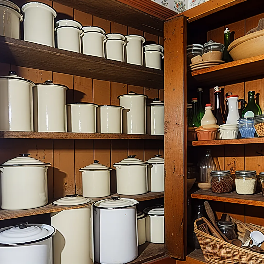 Vintage Enamelware Storage