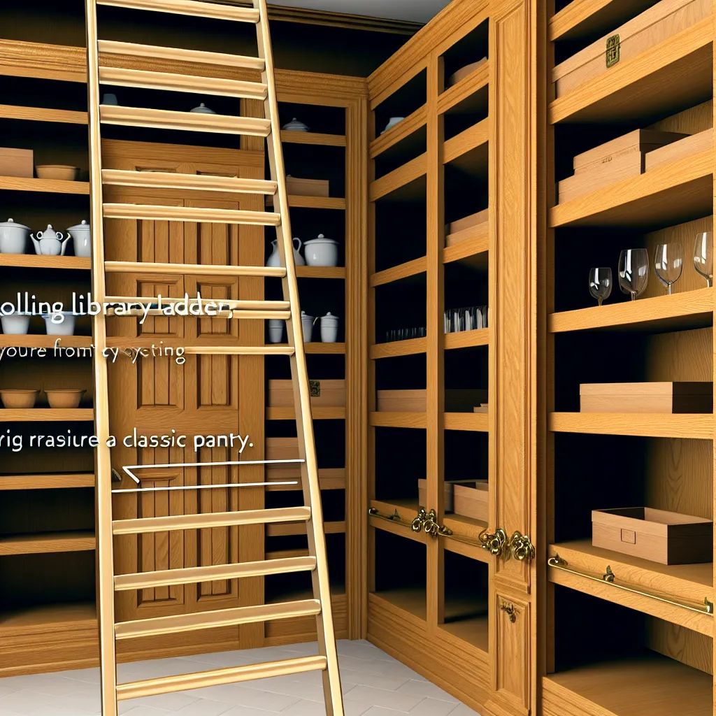 Pantry with Library Ladder